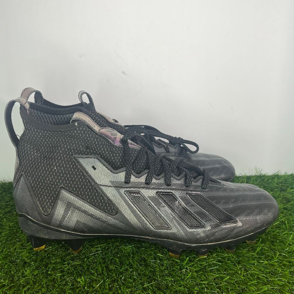 Adidas Freak Ultra 23 Inline Black Chrome Football Cleats Mens 12.5 - Picture 3 of 7